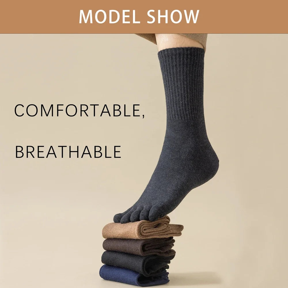Men's Wool-Blend Five-Toe Socks