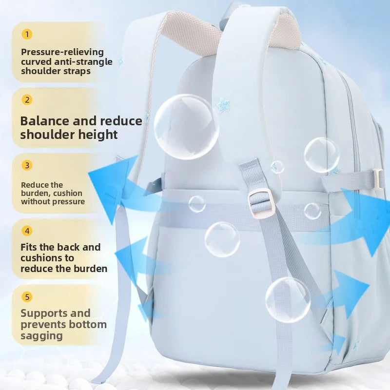 Girls School Backpack – Nylon Everyday Book Bag