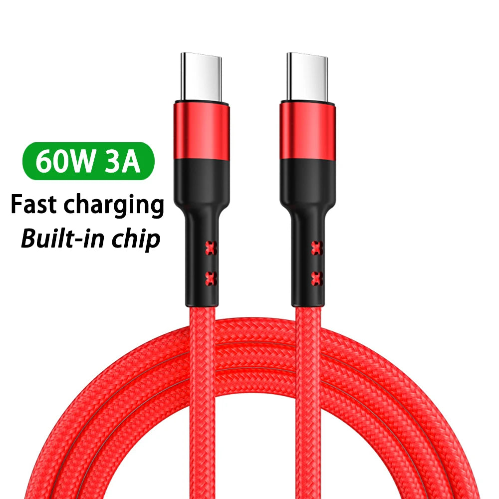USB-C Ultra Fast Charge Cable with E-Marker Chip – PD 240W/100W/60W, 1m to 2m, 3 Colors