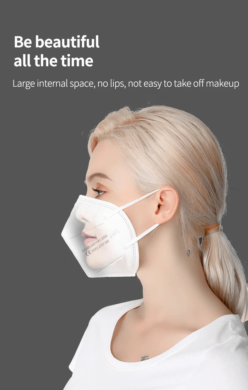 KN95 FFP2 Black Face Masks — CE Certified 5-Layer Protection (10-200 Pack)