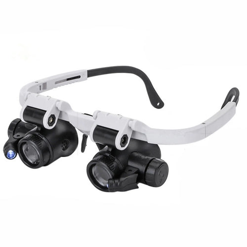 Adjustable Jewelry Loupe Magnifier — 8X 15X 23X with LED Light - Authority Asset Brand