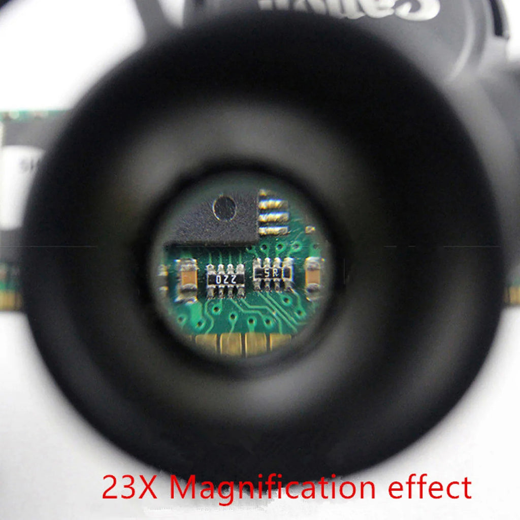 Adjustable Jewelry Loupe Magnifier — 8X 15X 23X with LED Light - Authority Asset Brand