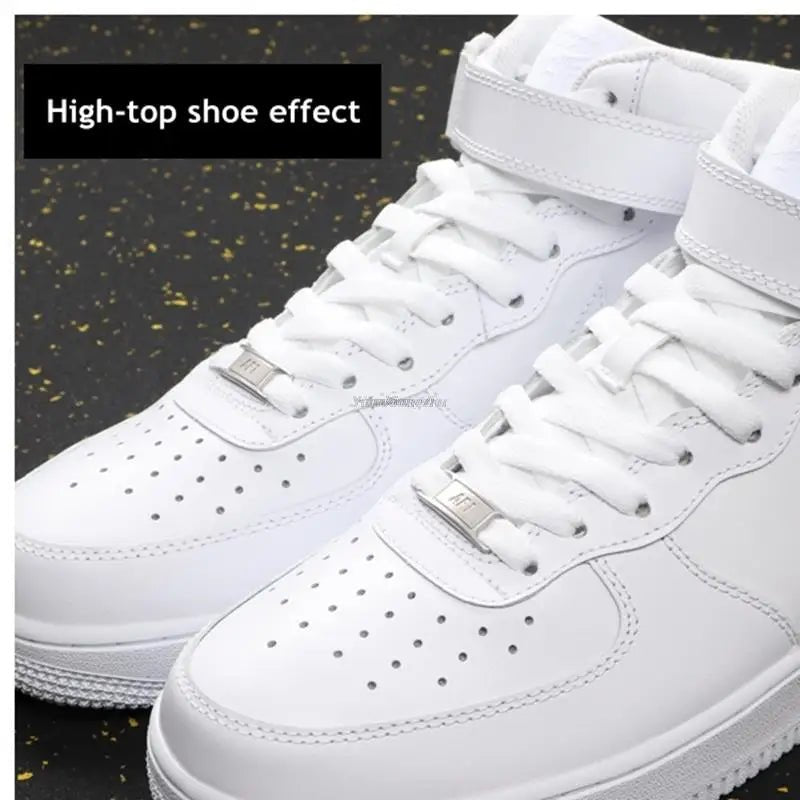 AF1 Shoelaces Combination Set — White Flat Laces & Shoe Decoration for Air Force One Sneakers - Authority Asset Brand
