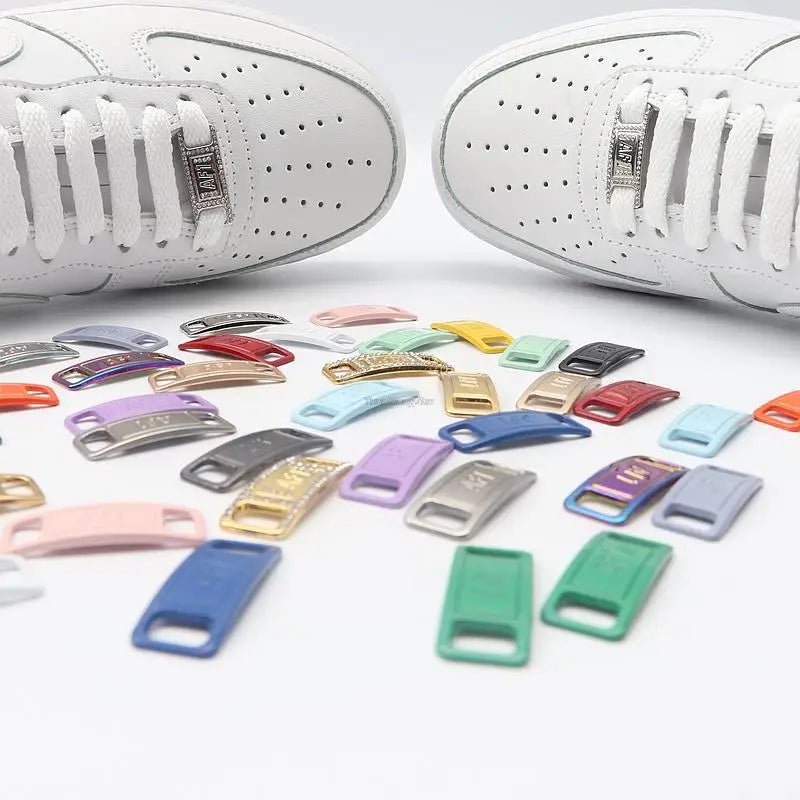 AF1 Shoelaces Combination Set — White Flat Laces & Shoe Decoration for Air Force One Sneakers - Authority Asset Brand