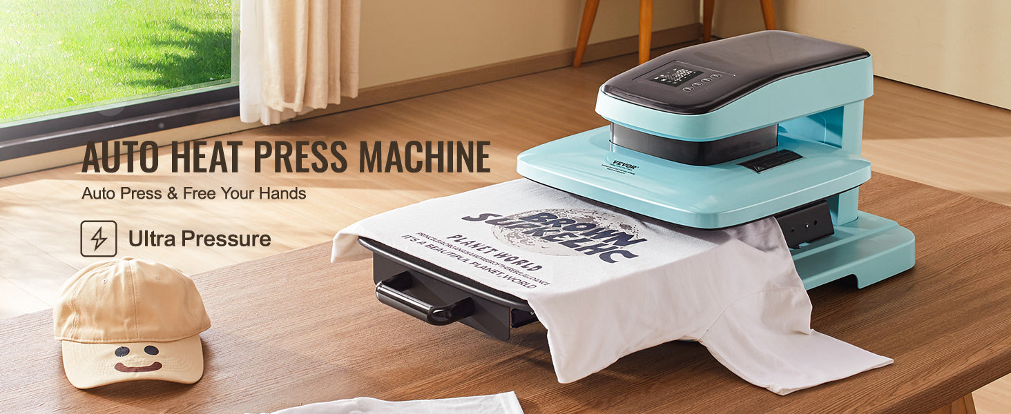 SucceBuy Auto Heat Press Machine 15x15in — Auto Release, Fast Even Heating, Sublimation T-Shirt Press