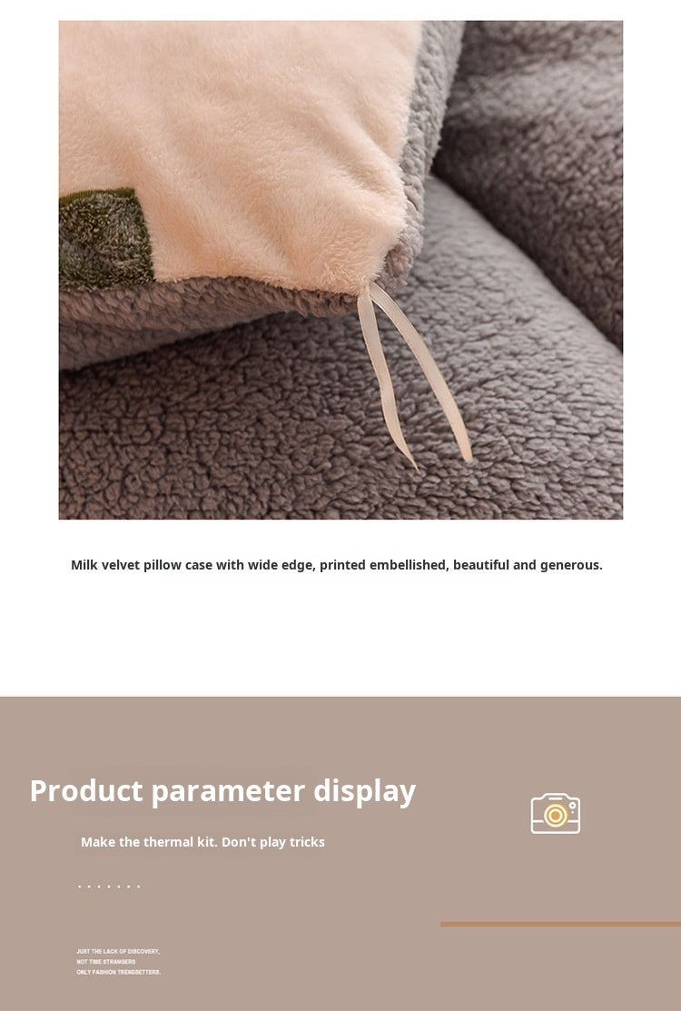 Double-Sided Lamb Fleece Winter Comforter – Thickened Velvet Warm Quilt, 5 Colors & 7 Fill Weights