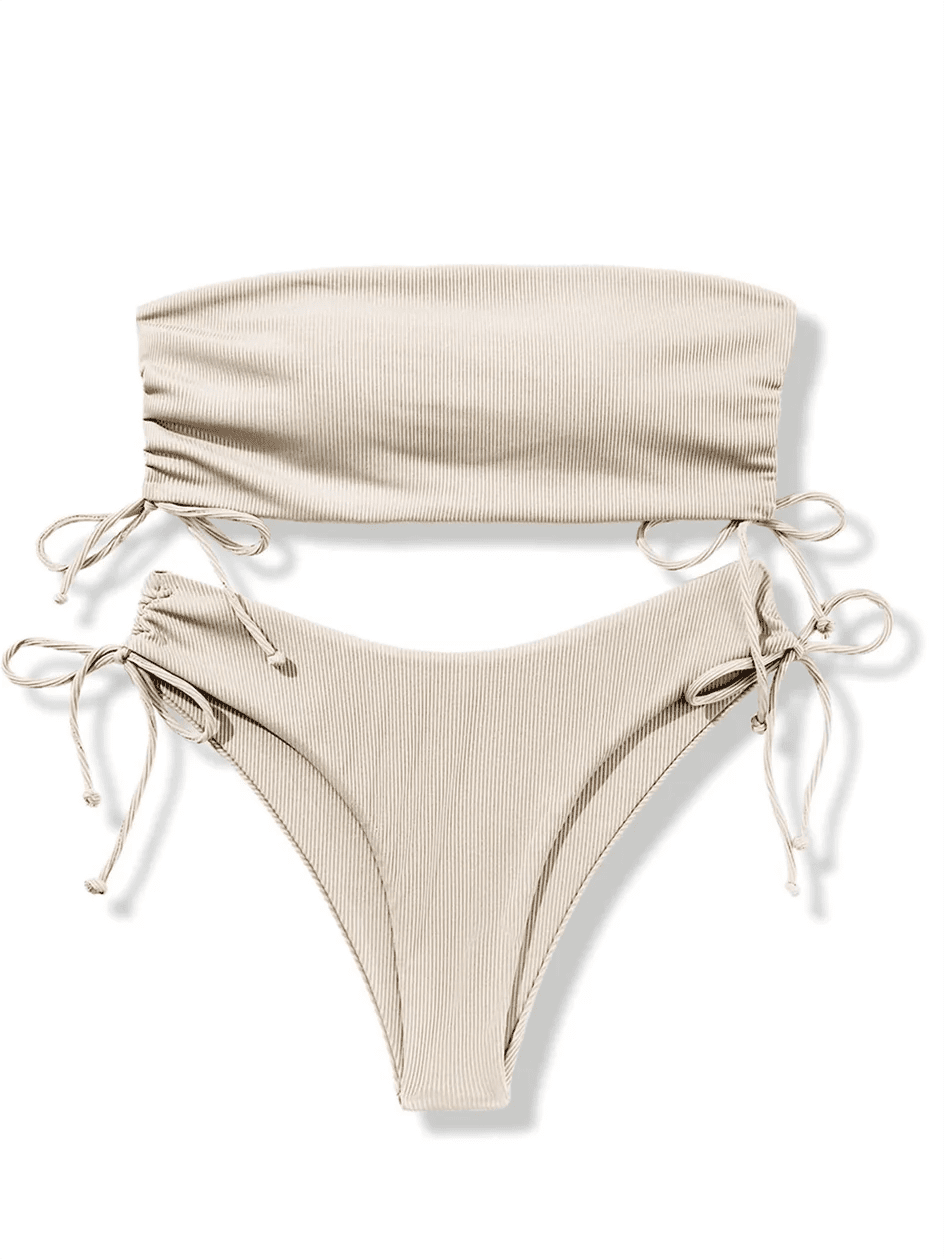 Bandeau High Waist Bikini Set — 2-Piece Women's Swimsuit - Authority Asset Brand