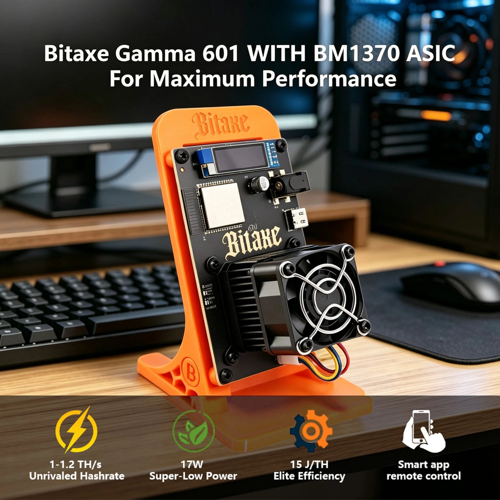 Bitaxe Gamma 601 Bitcoin Solo Miner — 1.2TH/s 18–25W BM1370 ASIC Open Source - Authority Asset Brand
