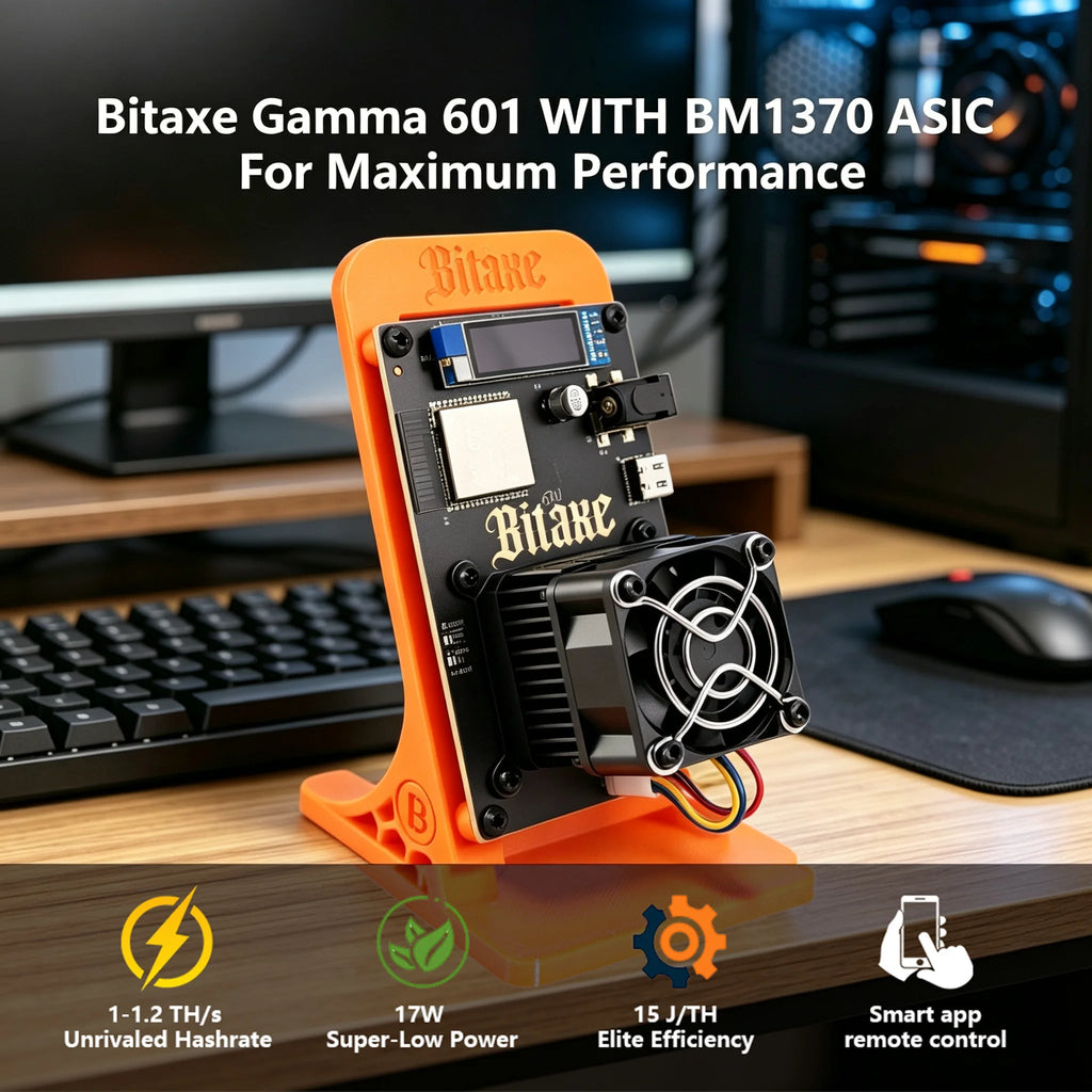 Bitaxe Gamma 601 Bitcoin Solo Miner — 1.2TH/s 18–25W BM1370 ASIC Open Source - Authority Asset Brand