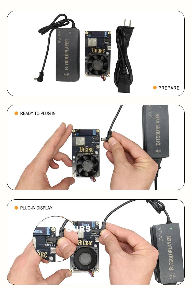 Bitaxe Gamma 601 Bitcoin Solo Miner — 1.5TH/s 25W Open Source with Power Supply - Authority Asset Brand