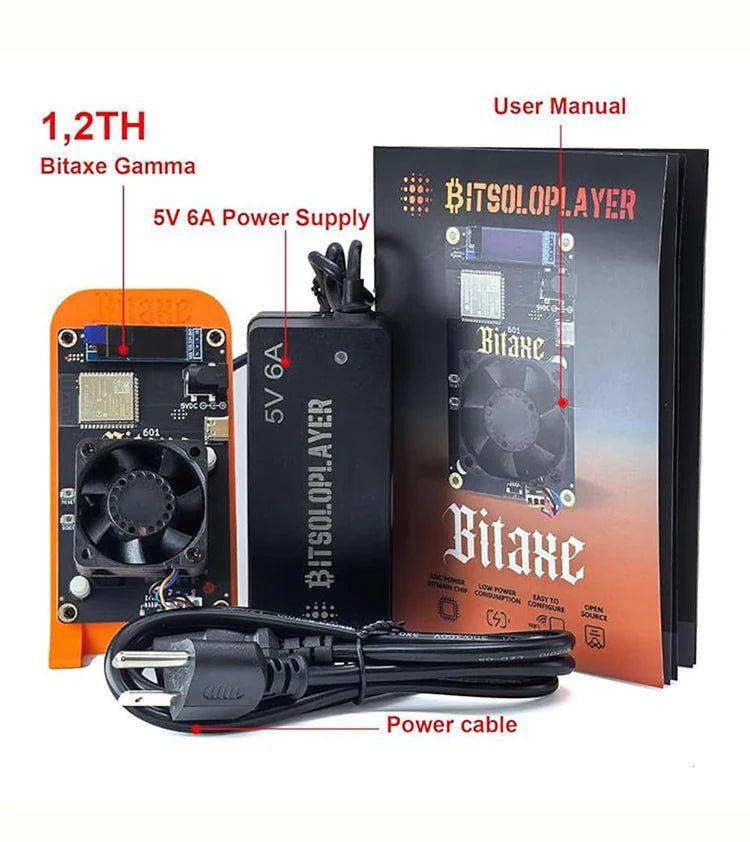 Bitaxe Gamma 601 Bitcoin Solo Miner — 1.5TH/s 25W Open Source with Power Supply - Authority Asset Brand