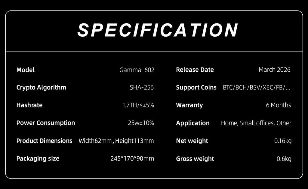 Bitaxe Gamma 601/602 Bitcoin Solo Miner — 1.5–1.8TH/s 25W Ultra Low Power SHA-256 ASIC - Authority Asset Brand