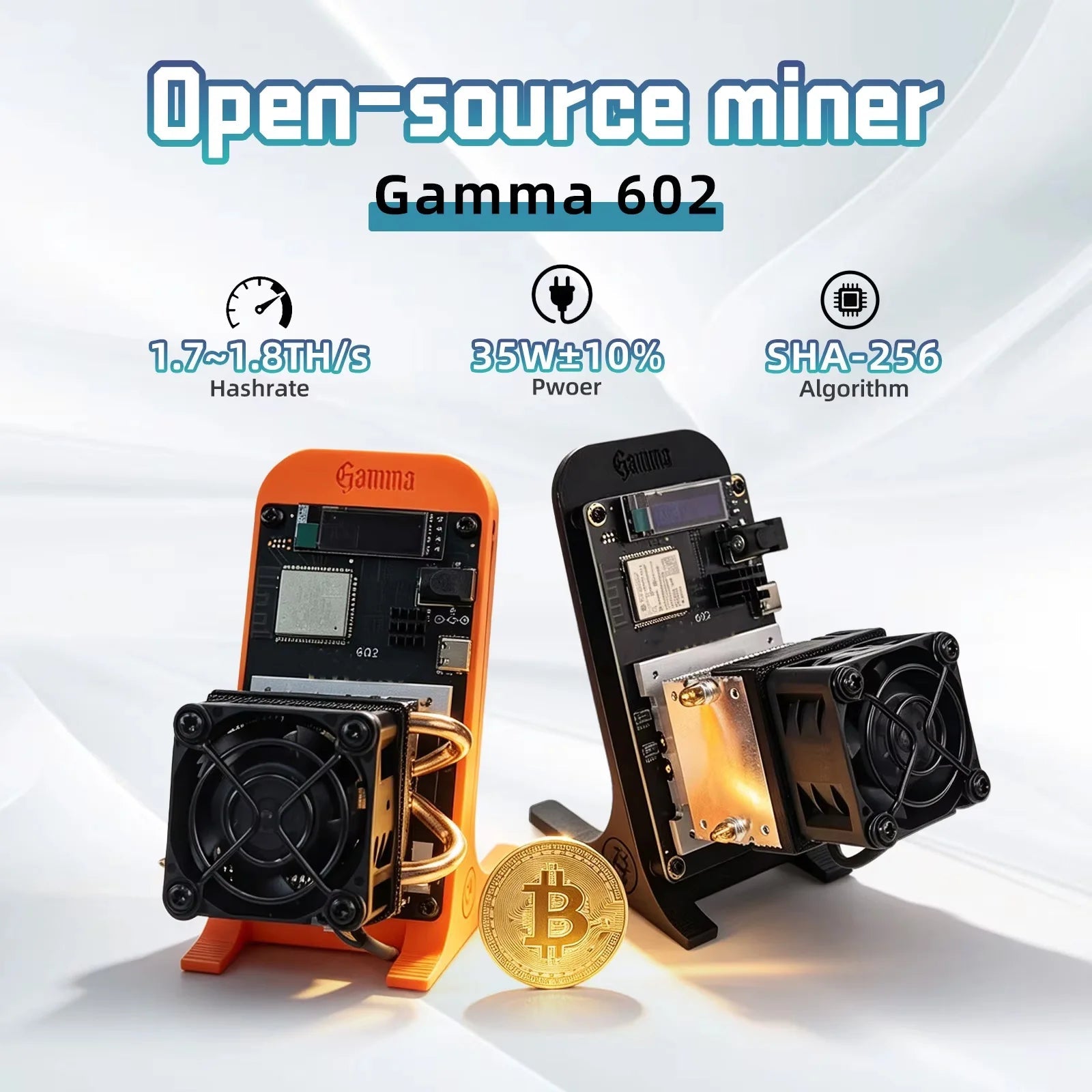 Bitaxe Gamma 601/602 Bitcoin Solo Mining Machine — 1.7–1.8TH/s Overclockable Open Source ASIC - Authority Asset Brand