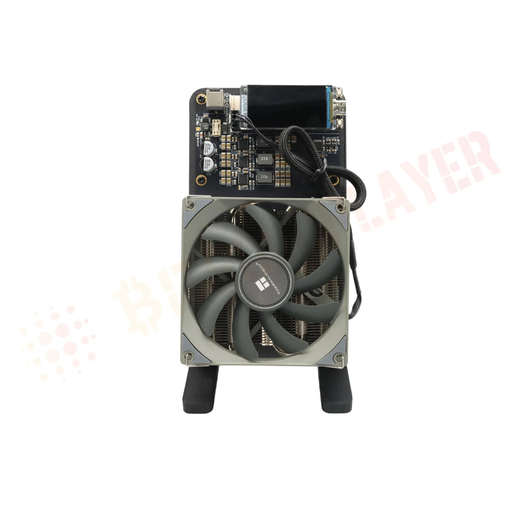 Bitaxe NerdQaxe++ Bitcoin Miner — 4.8TH/s 68W 4×BM1370 ASIC with 120W Power Supply - Authority Asset Brand