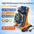 Bitaxe NerdQaxe++ Bitcoin Miner — 4.8TH/s 75W 2.4GHz WiFi Open-Source Solo Mining Machine - Authority Asset Brand