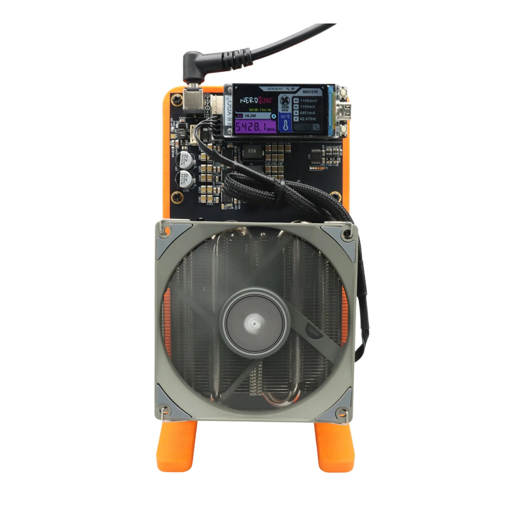 Bitaxe NerdQaxe++ Bitcoin Miner — 4.8TH/s 75W 2.4GHz WiFi Open-Source Solo Mining Machine - Authority Asset Brand