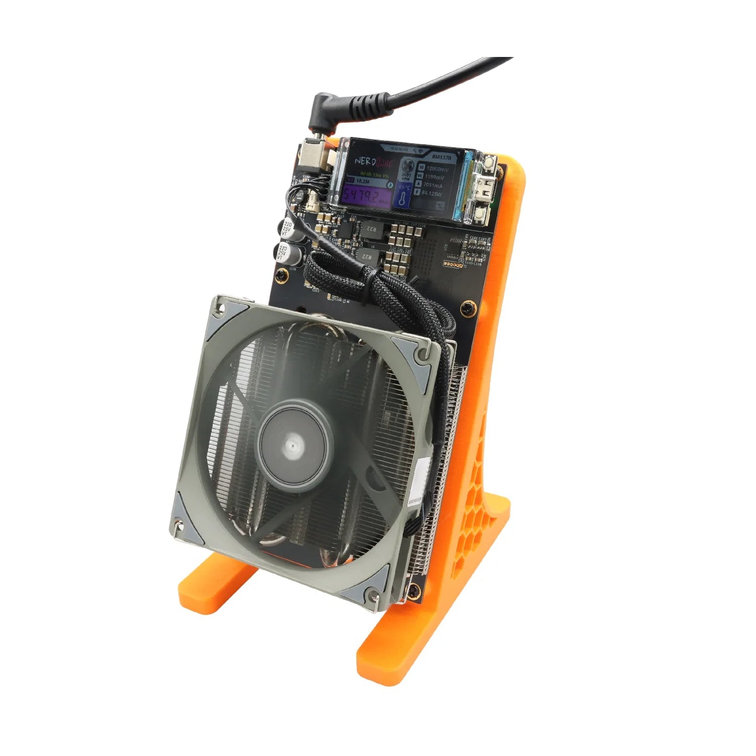 Bitaxe NerdQaxe++ Bitcoin Miner — 4.8TH/s 75W 2.4GHz WiFi Open-Source Solo Mining Machine - Authority Asset Brand