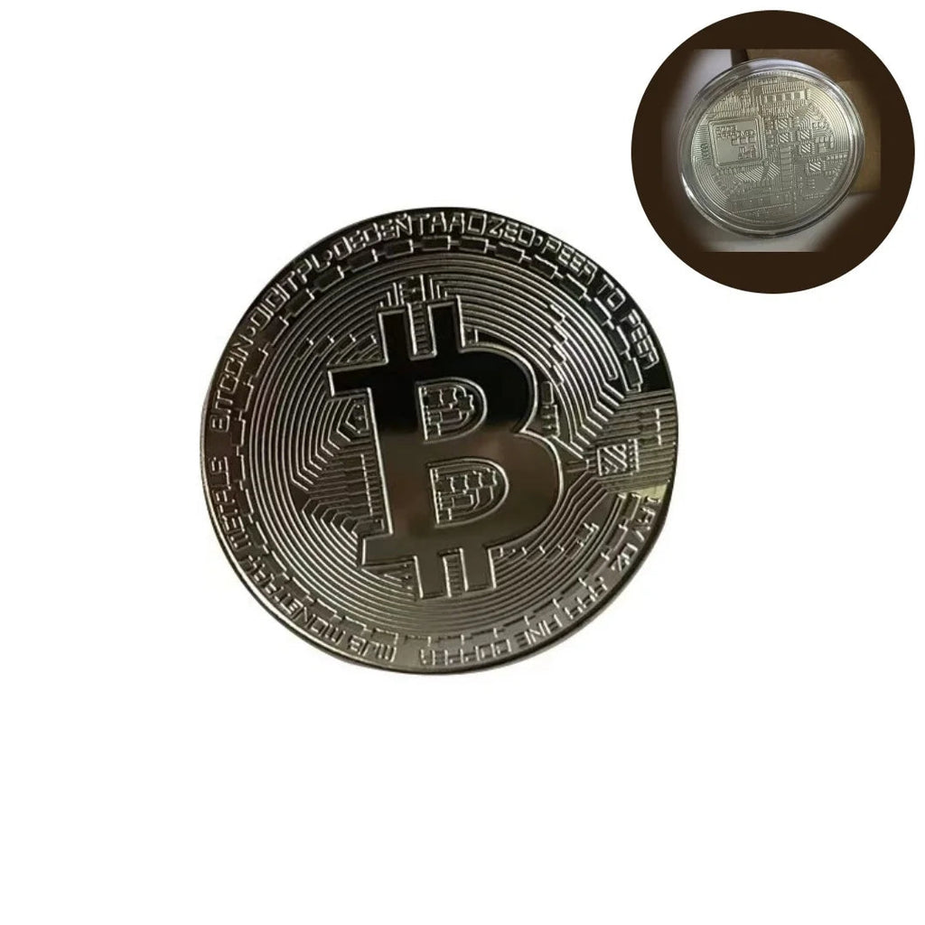 Bitcoin & Ethereum Commemorative Coin Medal — Gold & Silver Crypto Collector's Coin - Authority Asset Brand