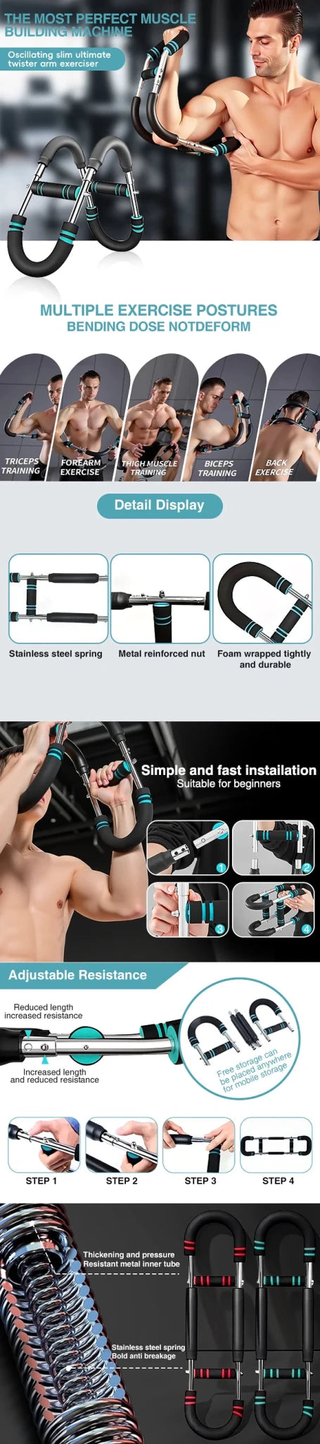 Boxing Speed Arm Trainer — Flywheel Wrist & Arm Strength Device for Combat & Resistance Training - Authority Asset Brand