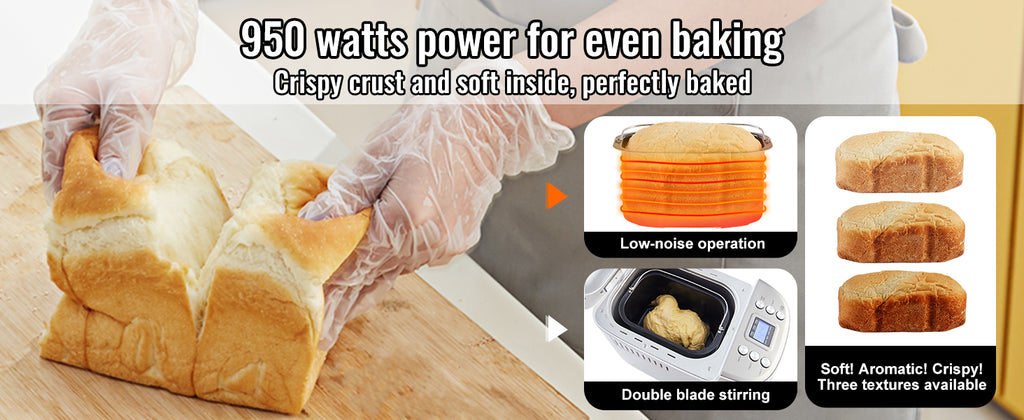 15-in-1 Automatic Bread Maker — 2/3 lb Dough Machine, Nonstick Ceramic Pan, Gluten-Free Setting