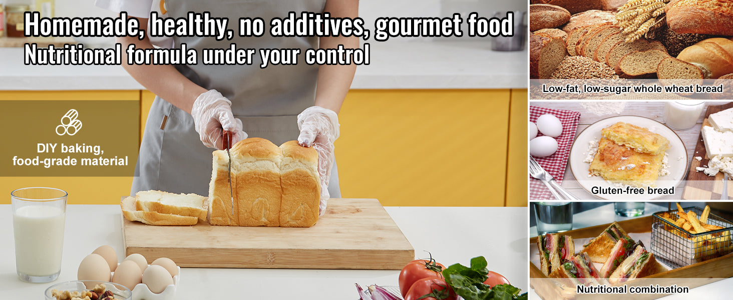 15-in-1 Automatic Bread Maker — 2/3 lb Dough Machine, Nonstick Ceramic Pan, Gluten-Free Setting