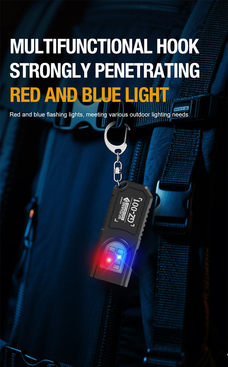 Keychain COB LED Flashlight – USB Rechargeable Mini Torch with Pen Clip & Magnetic Base