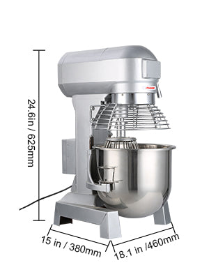 SucceBuy 10Qt 450W Commercial Food Mixer – 3-Speed, Heavy Duty Stainless Steel Whisk & Beater