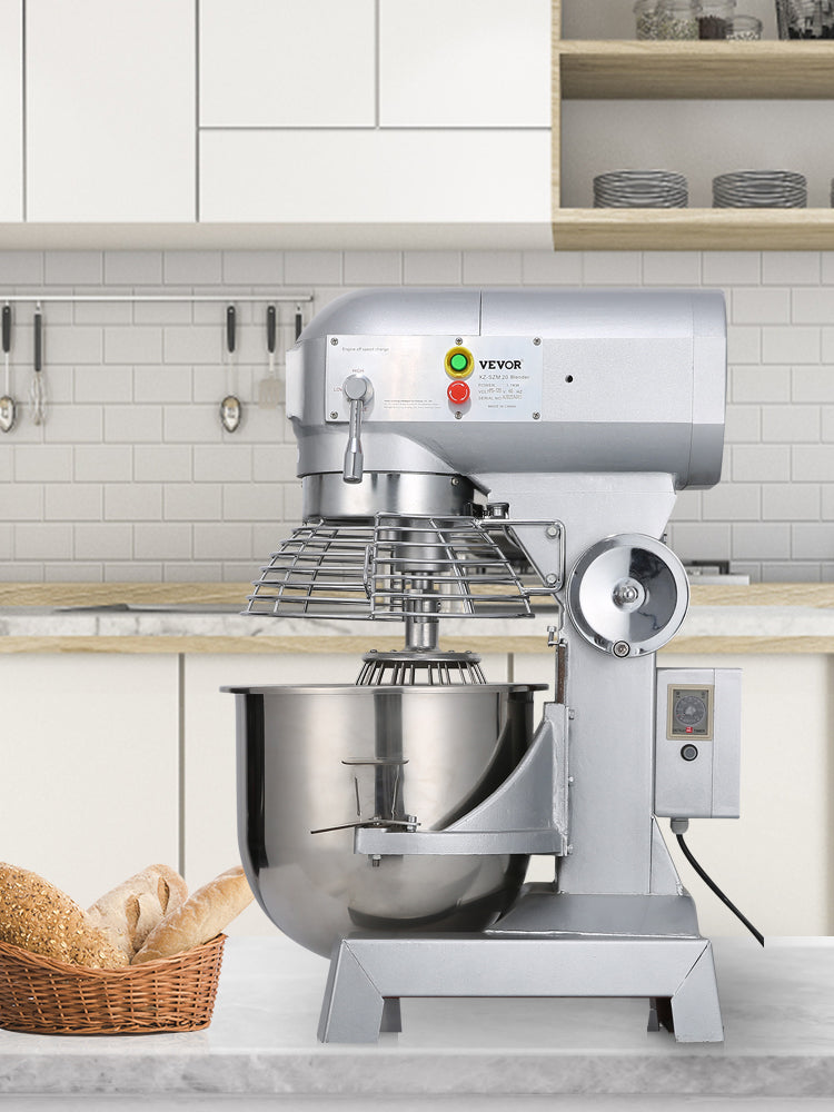 SucceBuy 10Qt 450W Commercial Food Mixer – 3-Speed, Heavy Duty Stainless Steel Whisk & Beater