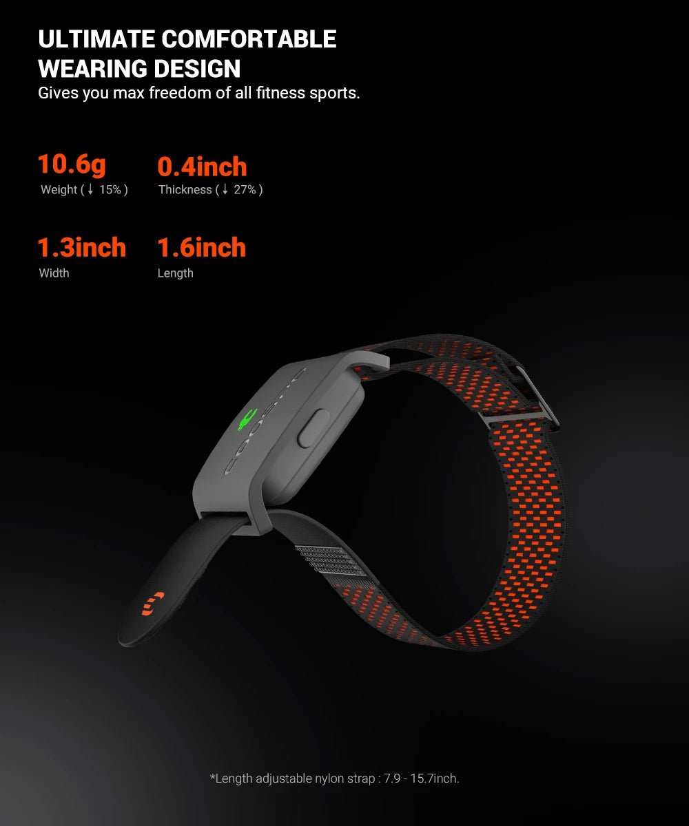 COOSPO HW9 Armband Heart Rate Monitor — HR Zones, Calories, BLE 5.0 & ANT+ for Peloton, Zwift & Wahoo - Authority Asset Brand