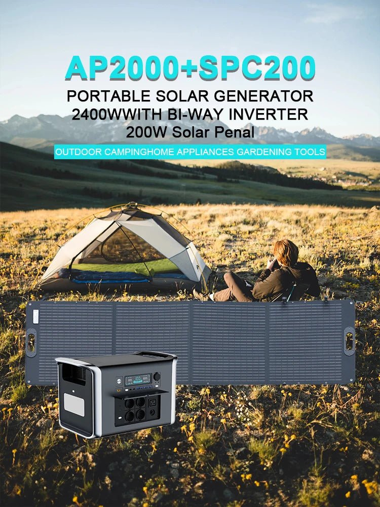 CTOLITY Portable Power Station — 1000W / 2000W LiFePO4 Solar Generator with AC Outlets - Authority Asset Brand