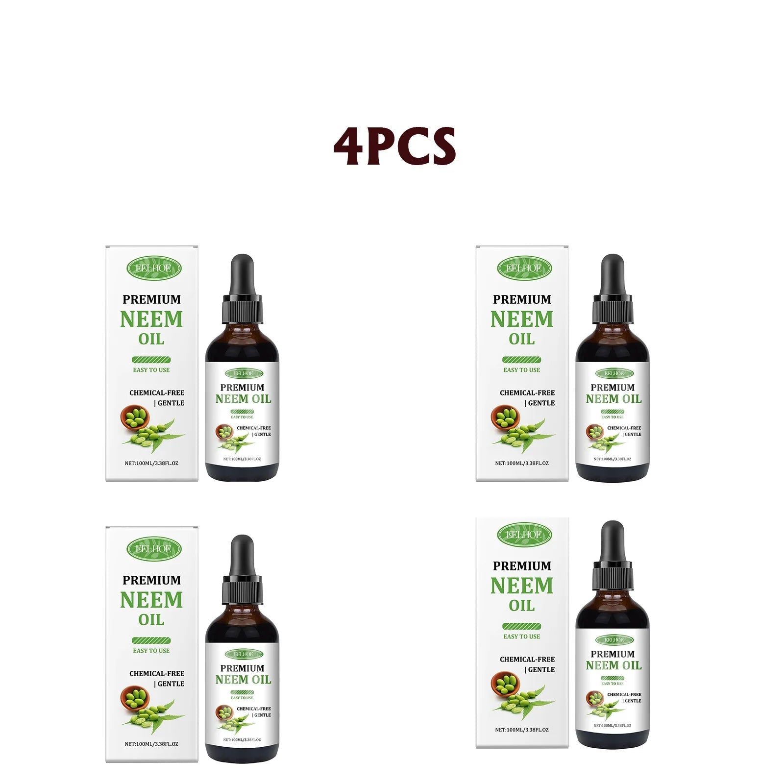 Eelhoe Neem Oil Essential Oil — Scalp Nourishing Skincare Armor Massage Oil - Authority Asset Brand