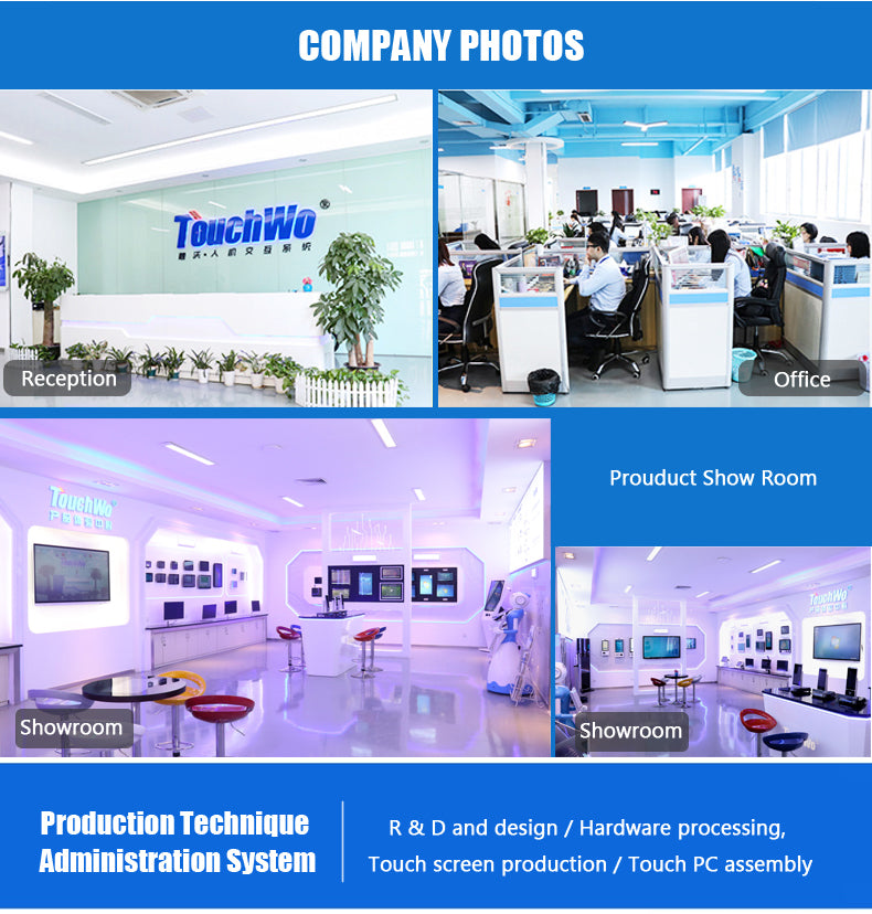 TouchWo Commercial All-in-One PC – 21.5"/23.8"/27" PCAP Touch, Intel UHD, Win10/Android