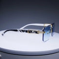 Fashion Rimless Sunglasses | Frameless Small Square UV Protection Shades for Men & Women - Authority Asset Brand
