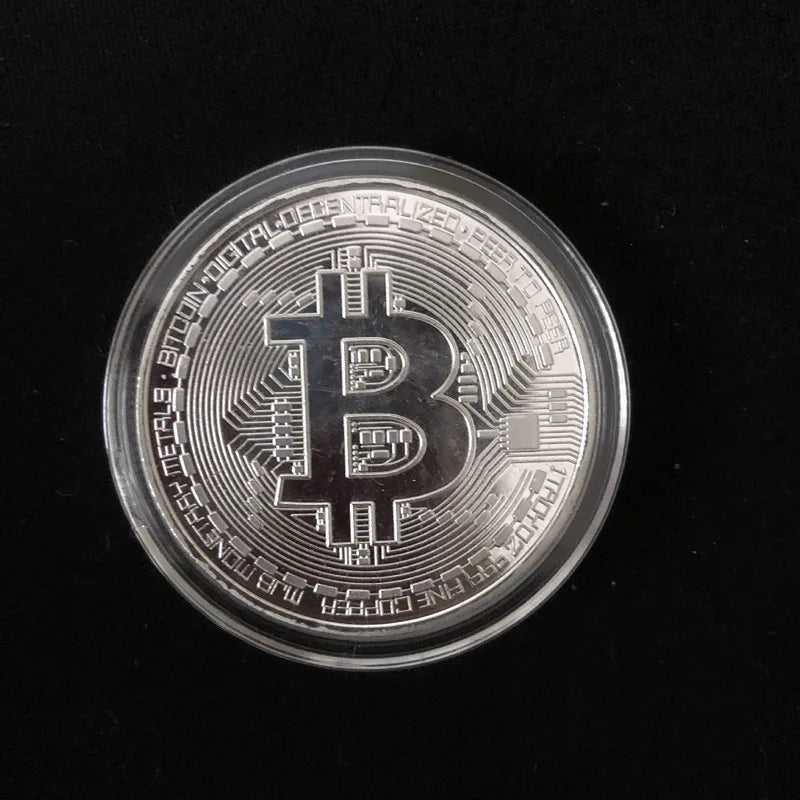 Gold Plated Bitcoin Commemorative Coin — Casascius Style BTC Collector's Metal Coin - Authority Asset Brand