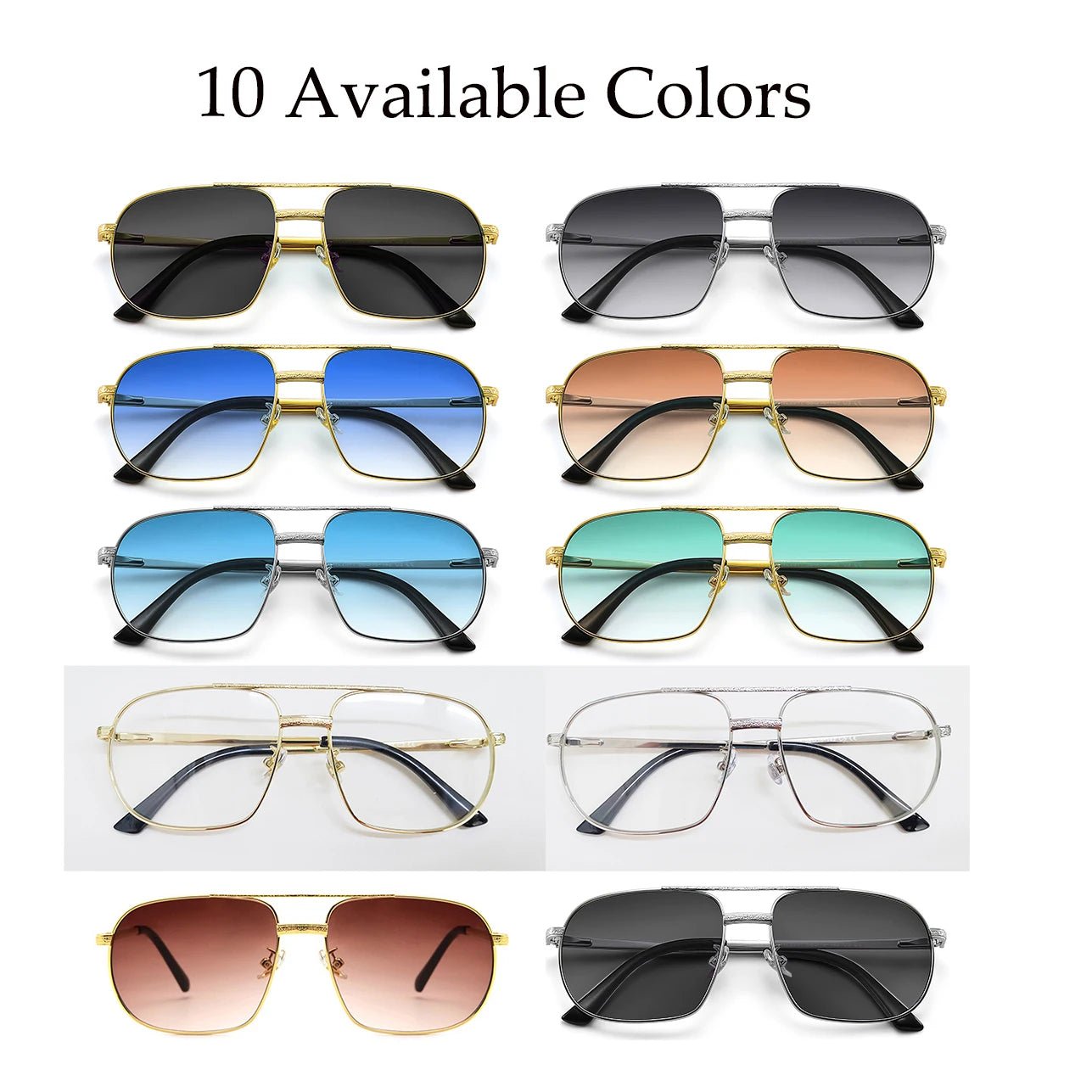 HBK Oversized Big Frame Sunglasses | Gradient Lenses UV Protection Lightweight Design - Authority Asset Brand