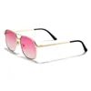 HBK Unisex Retro Double-Bridge Sunglasses | Vintage Reflective Lens UV400 Luxury Metal Frame - Authority Asset Brand