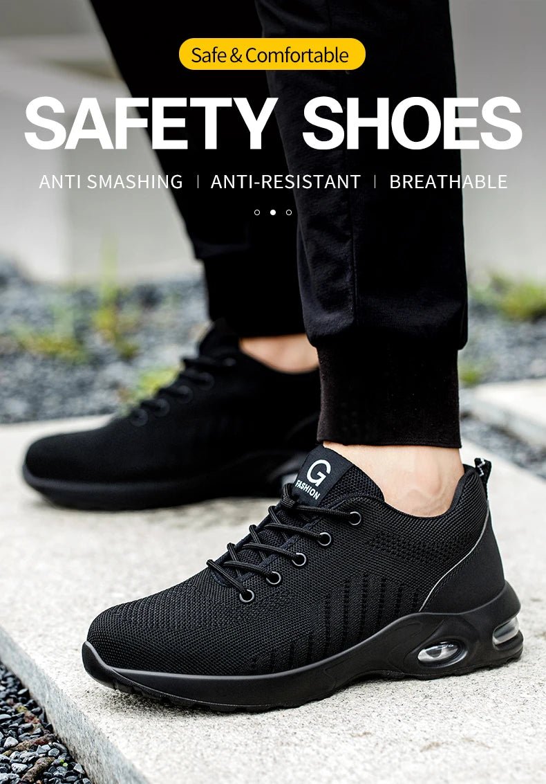 Men's Steel Toe Safety Work Boots — Anti-Smash Indestructible Tactical Work Sneakers - Authority Asset Brand
