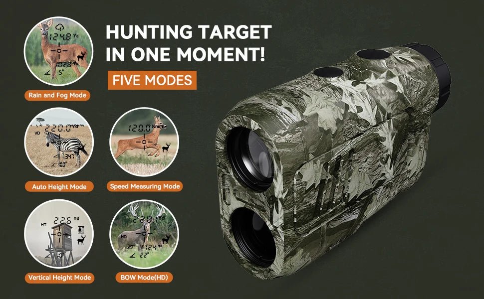 MiLESEEY PF2E Laser Rangefinder — 600m, 7° Field of View, BOW Mode, Rain & Fog Mode, Hunting - Authority Asset Brand