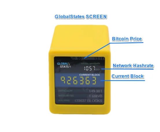 MINER MAKER USB Bitcoin Solo Miner — 1W Low Power ESP32 WiFi with 1.54" Desktop Clock Display - Authority Asset Brand