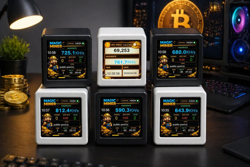 Mini High-Speed Bitcoin Solo Miner — WiFi USB-Powered Real-Time Hashrate Display - Authority Asset Brand
