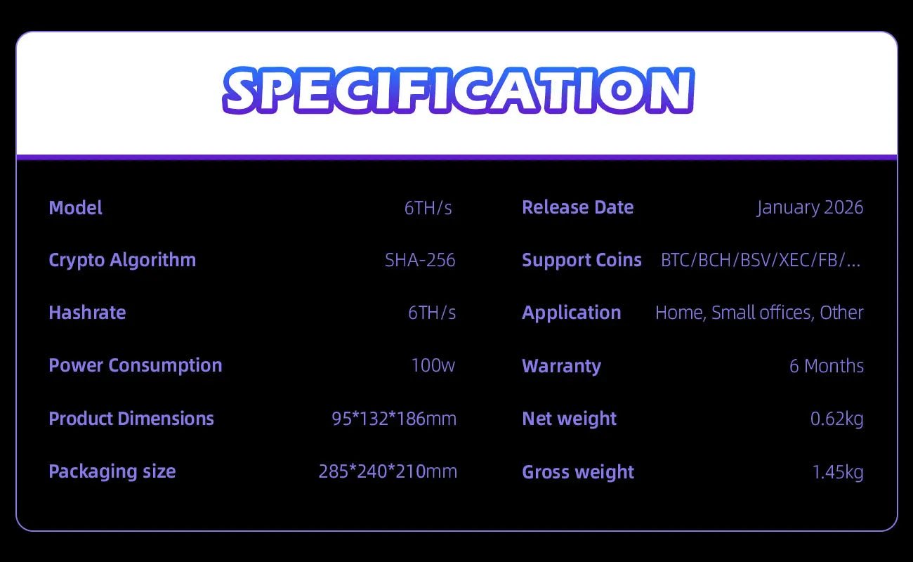 NerdQaxe++ Rev6.1 Bitcoin Miner — 6TH/s 100W Low Power SHA-256 WiFi Home Crypto Miner - Authority Asset Brand