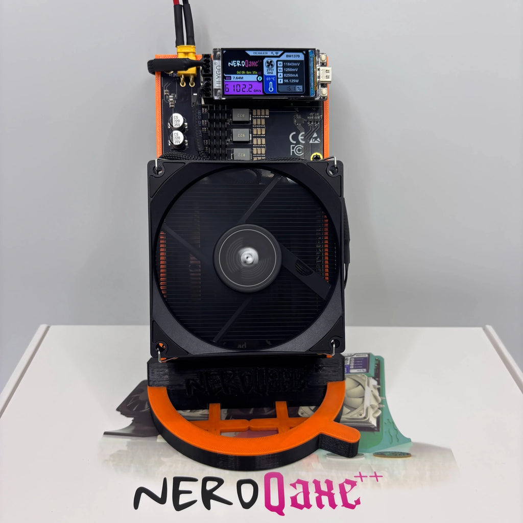 Nerdqaxe++ Rev6.1 Bitcoin Miner — 6TH/s 4×BM1370 ASIC Open Source with Power Supply - Authority Asset Brand