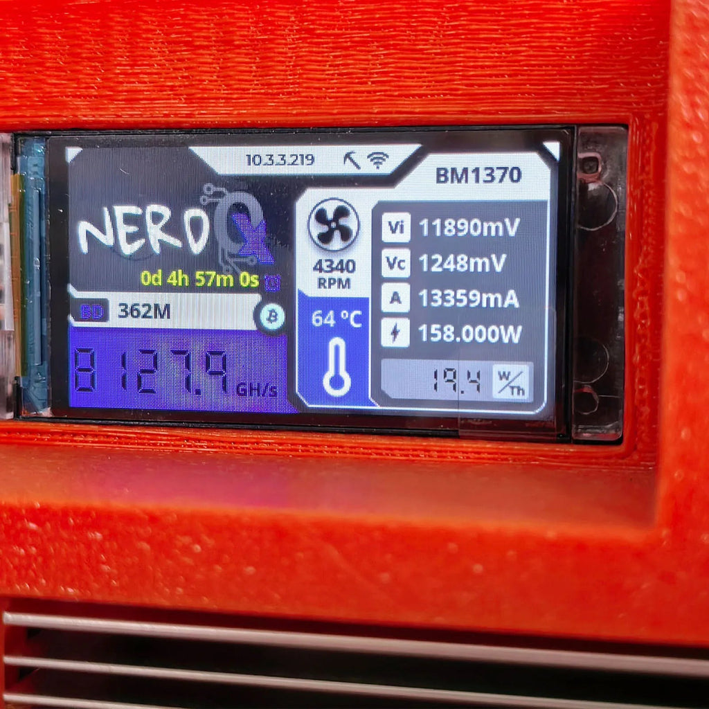 NerdQX Bitcoin Solo Miner — 8TH/s BM1370 Open Source Mini ASIC Personal Blockchain Miner - Authority Asset Brand