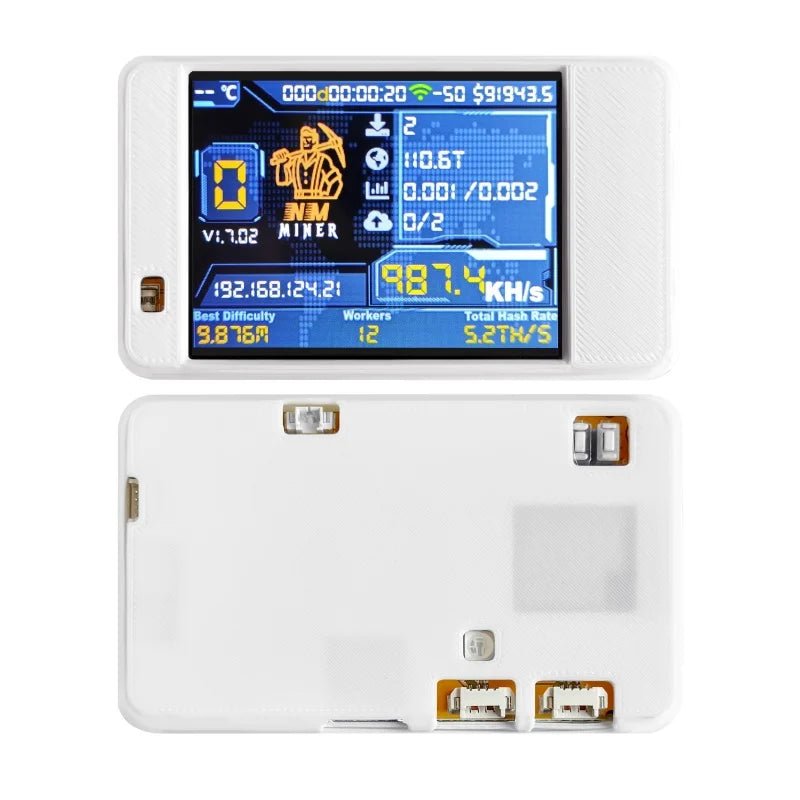 NMMiner NerdMiner CYD Bitcoin Solo Lottery Miner — 980KH/s ESP32 2.8" Cheap Yellow Display - Authority Asset Brand