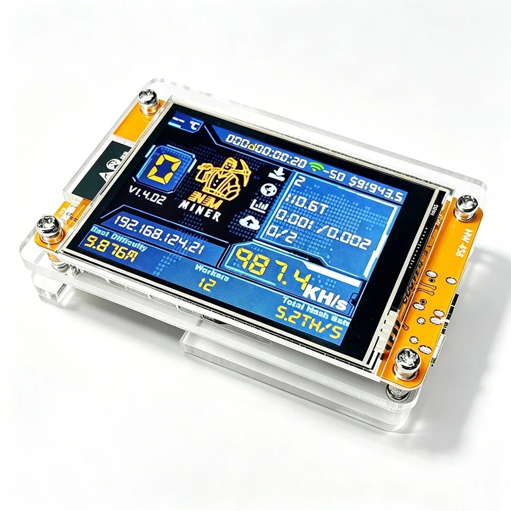 NMMiner NerdMiner V3 Bitcoin Solo Lottery Miner — 350KH/s or 1000KH/s with 2.8" Display - Authority Asset Brand