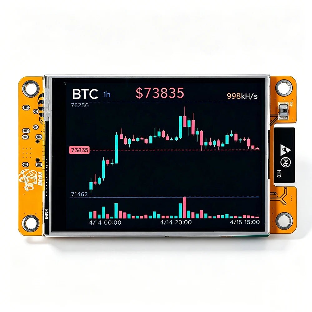 NMMiner NerdMiner V3 Bitcoin Solo Lottery Miner — 350KH/s or 1000KH/s with 2.8" Display - Authority Asset Brand