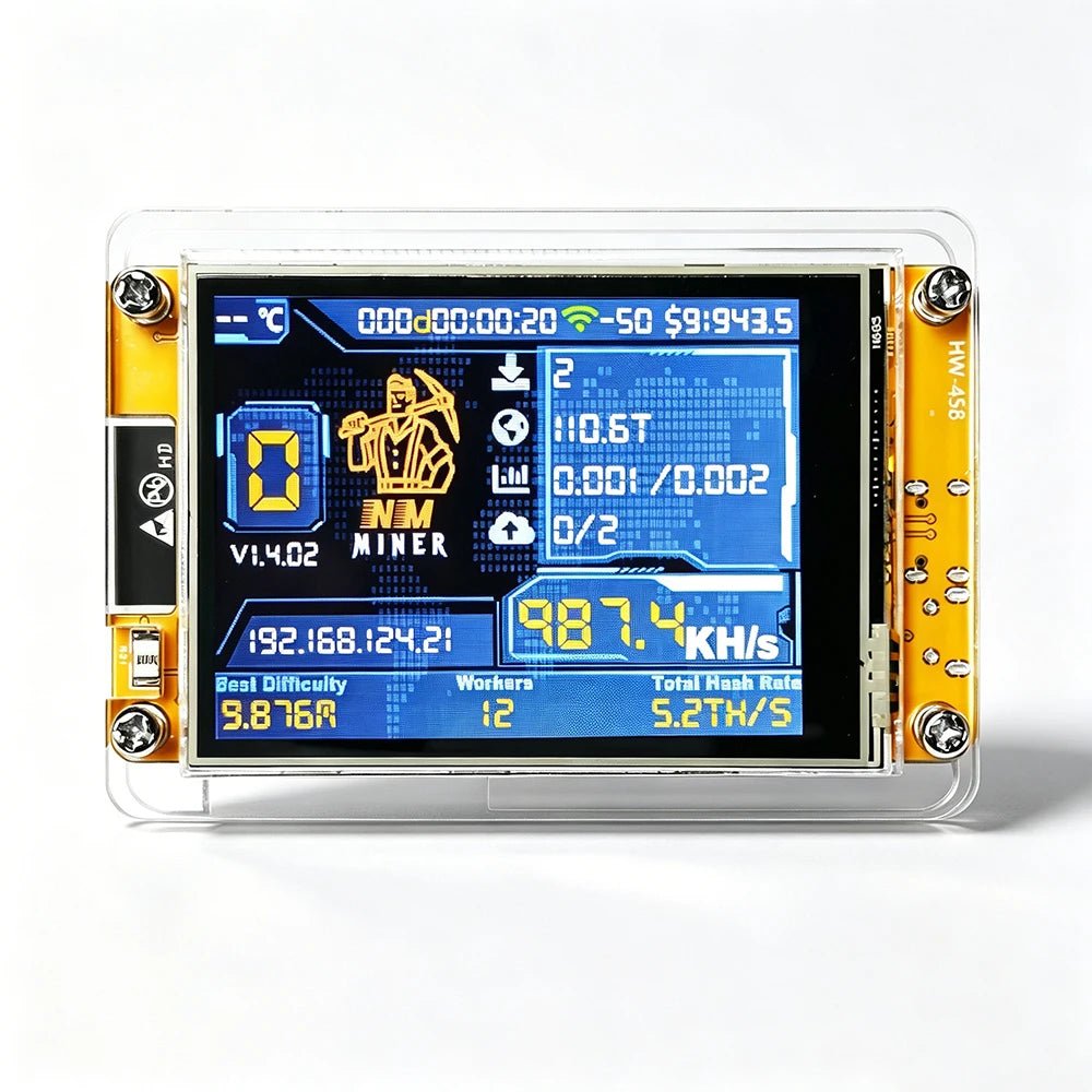 NMMiner NerdMiner V3 Bitcoin Solo Lottery Miner — 350KH/s or 1000KH/s with 2.8" Display - Authority Asset Brand