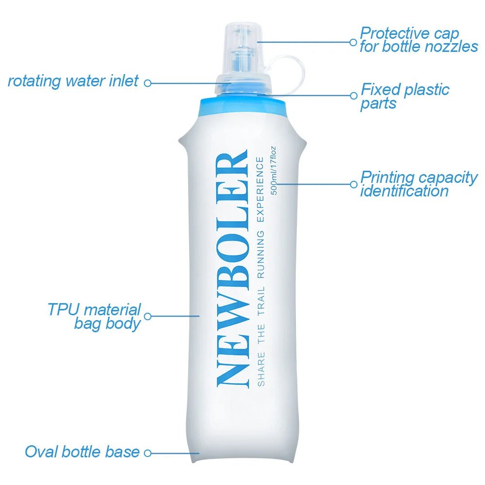 Outdoor Collapsible Silicone Water Bottle — 150–750ml Running Camping Hiking Travel Bottle - Authority Asset Brand