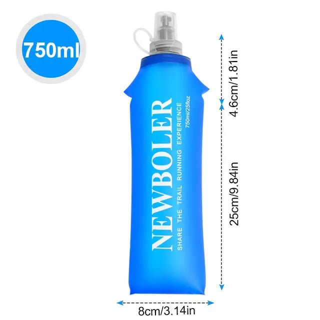 Outdoor Collapsible Silicone Water Bottle — 150–750ml Running Camping Hiking Travel Bottle - Authority Asset Brand