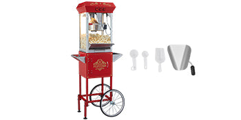 Commercial Electric Popcorn Maker 8/12oz — Automatic Popper with SUS304 Heating Tube